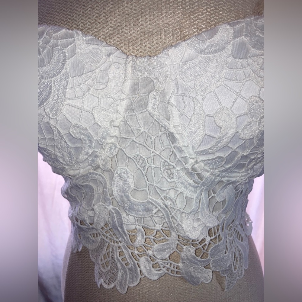 Lace Bustier Top - White - Picture 3 of 7
